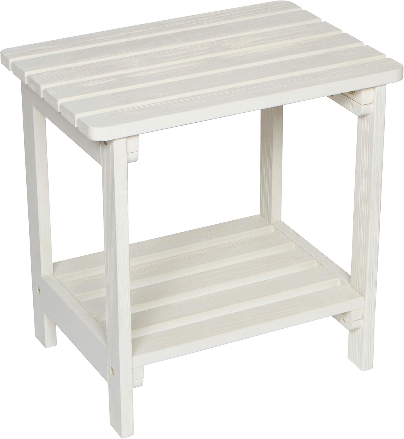 Shine Company 4114EW Indoor/Outdoor Rectangular Hydro-TEX Finish, Eggshell White Side Table : Garden & Outdoor