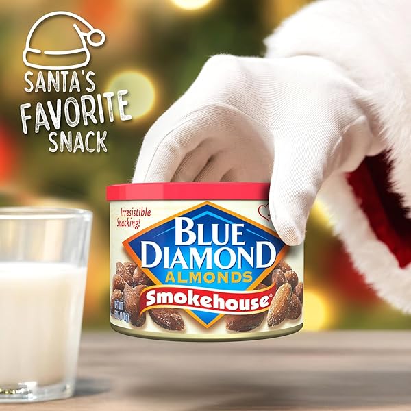 BLUE DIAMOND ALMONDS, CLASSIC BLUEBERRY FLAVORED SWEET SNACK NUTS PERFECT SIZE FOR ON-THE-GO, LUNCH, ADULTS AND KIDS, 6OZ CAN