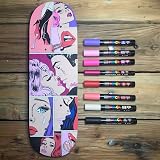 Posca PC-3M Fine Tip Acrylic Paint Marker Pens 8 Glitter Colours Pack view 6
