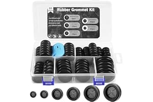 TMTAINS 85Pcs Rubber Grommets Automotive Double Sided Rubber Grommet Kit with Slit 5 Sizes Wire Grommets Waterproof Firewall Grommet Seal Rubber Plugs for Holes Assorted Sizes Retractable Box Knife