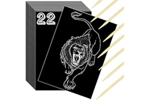 30Pcs Scratch Paper Art Set, Black Coated Scratchboard Scratch Art Paper with Wooden Stylus, Black Scratch off Paper Scratch 