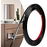 JSIWOTH 0.25in × 20Ft Peel and Stick Wall Molding Trim - Flexible Self Adhesive Molding Trim for Walls, Edges, Borders, Window Frames, Backsplash Tiles - Matte Black Waterproof Trim