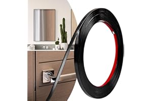 JSIWOTH 0.25in × 20Ft Peel and Stick Trim, Waterproof Molding Trim for Walls Edges, Borders, Window Frames, Backsplash Tiles, Flexible and Self Adhesive Trim Matte Black