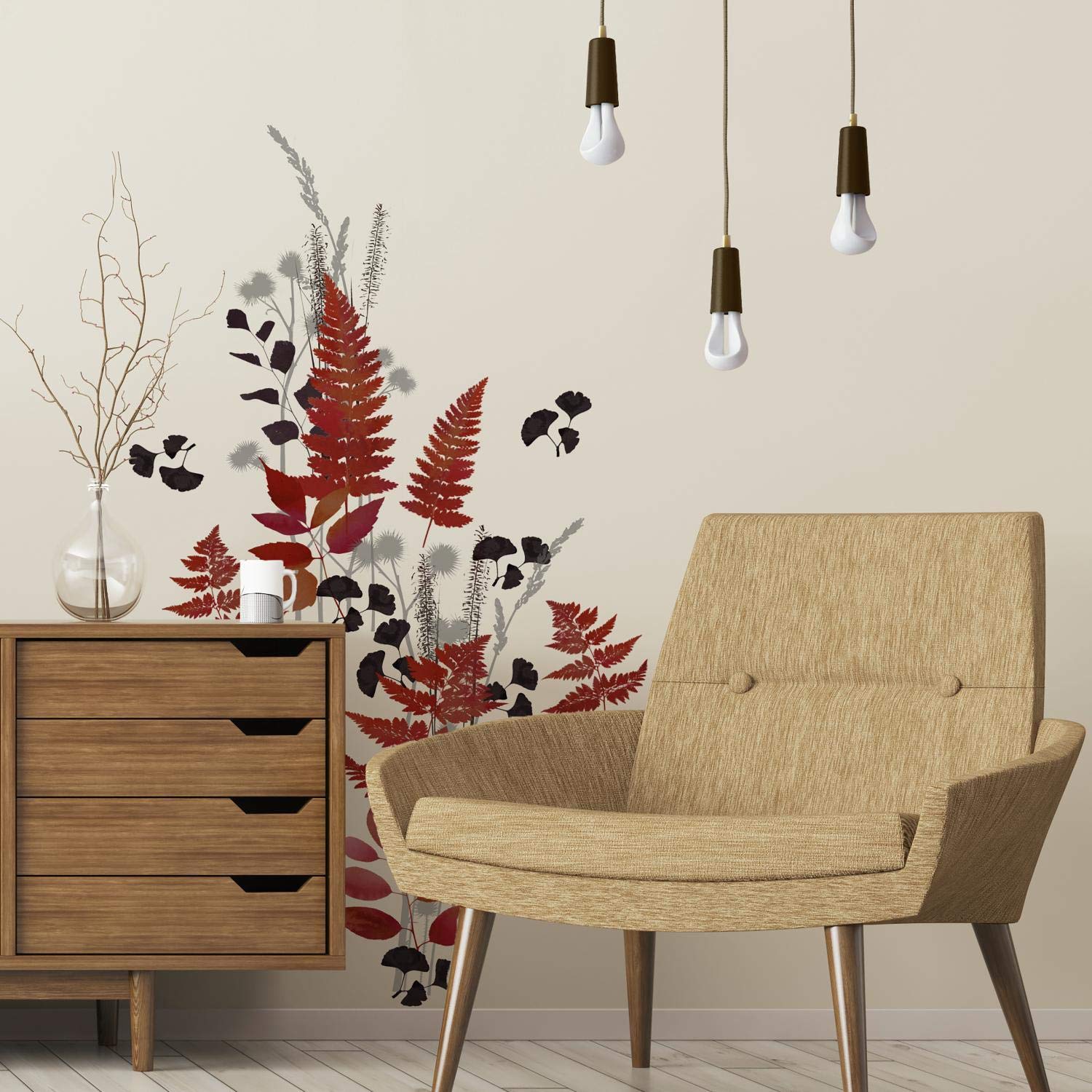 RoomMates RMK3806GM Peel and Stick Wall Decal, red, Black, Grey, 1 Sheet 36.5 inches x 17.25 inches