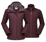 CAMEL CROWN Women's Ski Jacket Waterproof 3 in 1
