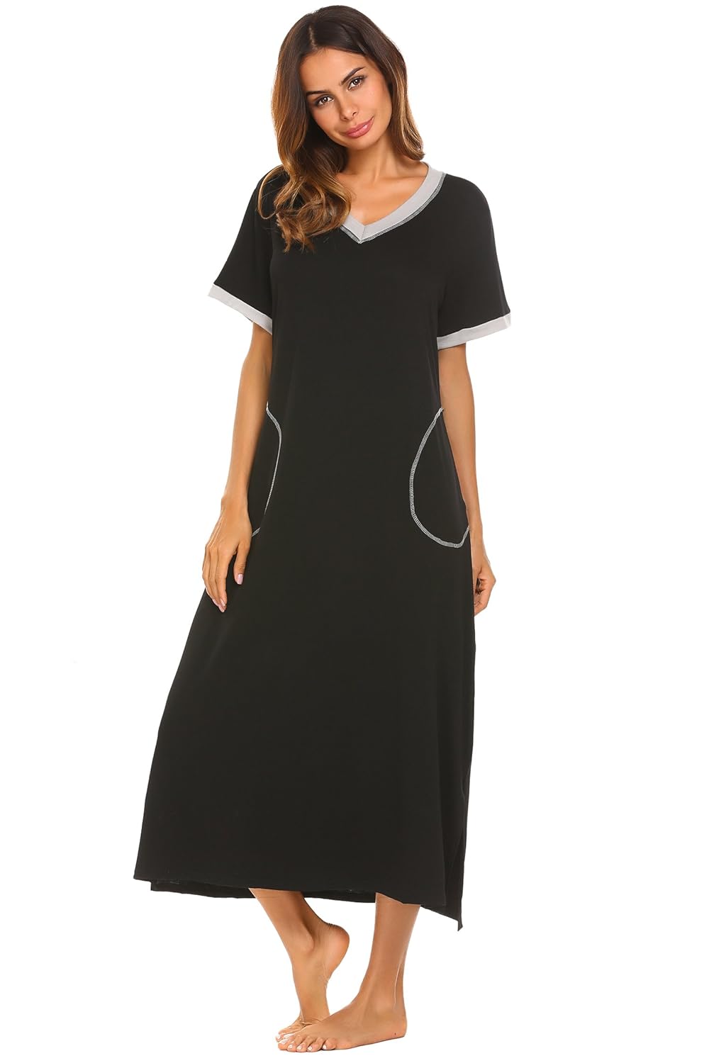 Sleep Lounge Nightgowns Sleepshirts Ekouaer Long