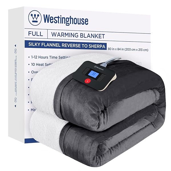 WESTINGHOUSE ELECTRIC BLANKET FULL, HEATED BLANKET FULL SIZE...