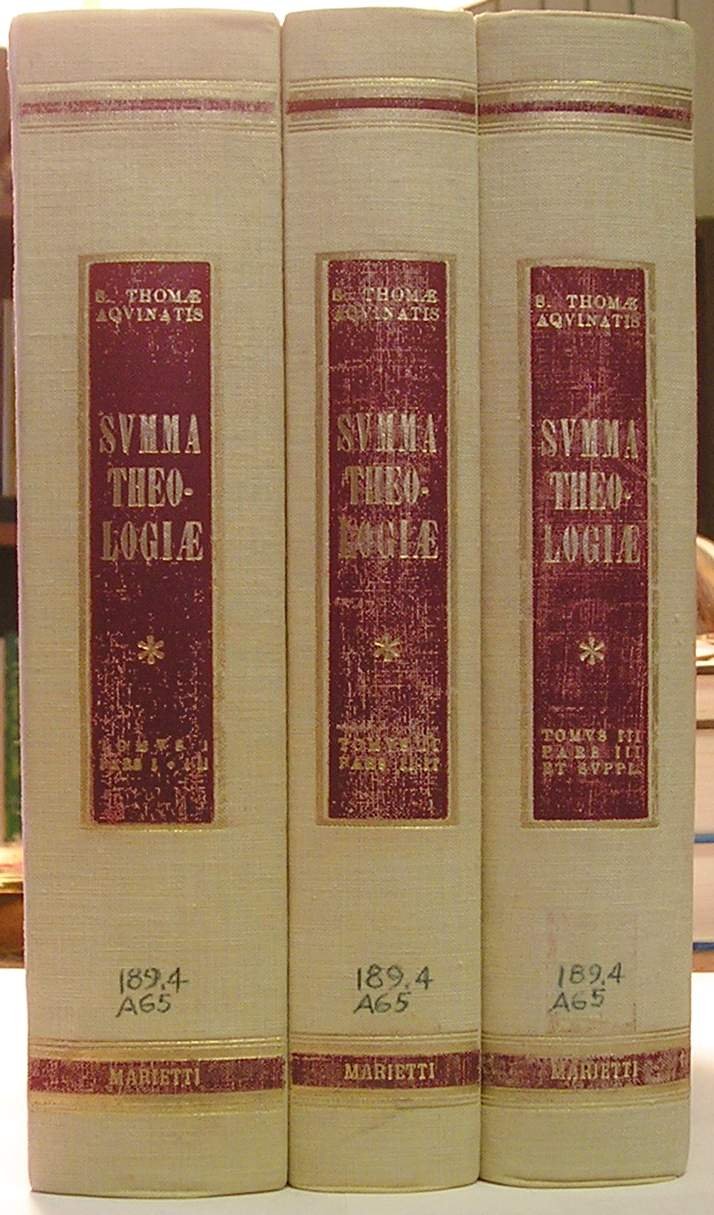 The Summa Theologica Of St Thomas Aquinas Cura Et Studio Sac Petri Caramello Cum Textu Ex Recensione Leonina Edited By Peter Caramello Complete In 3 Volumes Summa Theologiae In Latin St