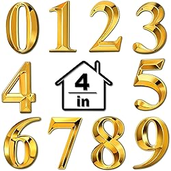 Jetec 10 Pcs House Numbers 3D Door Mailbox Numbers