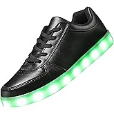 PYYIQI LED Light Up Shoes for Women Men Sports LED Shoes Dancing Sneakers Low-Top USB Charging Shoes for Kids