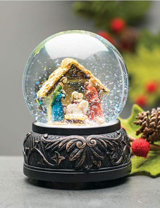 Amazon.com: Sullivans Christmas Décor Nativity Winter Scene Snow Globe