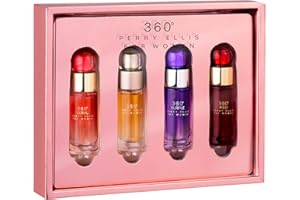 Perry Ellis 360° Women mini gift set - 4-pack of .25 fl oz EDP travel sprays (360° Women, 360° Coral, 360° Purple, 360° Red)