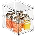 Amazon.com: mDesign Stackable Storage Containers Box with 2 Pull-Out ...