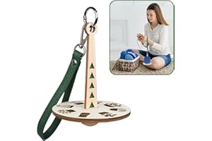 Nokiils Portable Wrist Yarn Holder for Crocheting, Wooden Crochet Yarn Ball Holder with Wrist Strap, Yarn Spinner for Crocheting Knitting Craft Lovers (Garden)