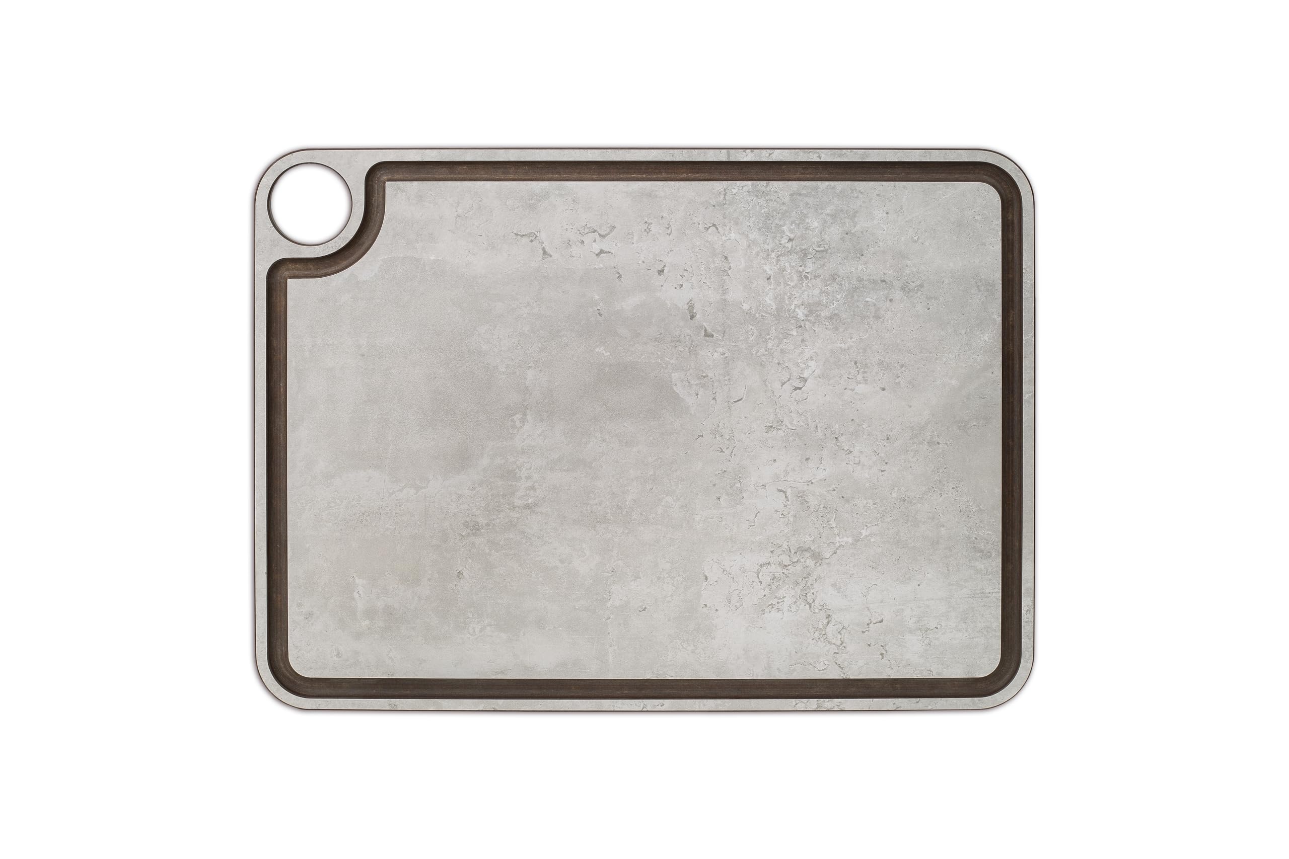 ARCOS Cutting Board with Channel and Hanger, Smooth Surface for Chopping Food in Cellulose Fibre and Resin, Professional Meat and Vegetable Cutting Utensil, Serving Board, Color Grey, 15" x 11"