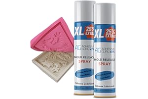 AG ADHESIVE GURU Silicone Mold Release Spray (2x16.9 fl oz / 500ml) Release Agent for Epoxy Resin, Candle & All Molds | Smooth, Non-Stick Lubricant for Easy Removal | 2 Pack