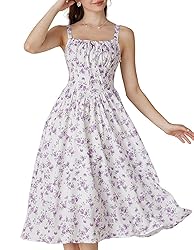 Floral Corset Dress for Women 2024 Ruched Bust