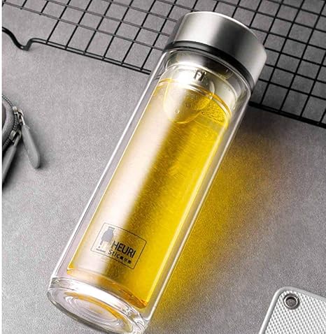 Amazon ウォーターボトル ガラス水筒 マグボトル 大容量 茶こし付き 350ml 550ml 800ml ダブルウォール 耐熱ガラス 二重ガラス 透明 男女兼用 贈り物 断熱 洗いやすい 耐久性 持ち運び便利 オフィス用 水筒 マグボトル オンライン通販