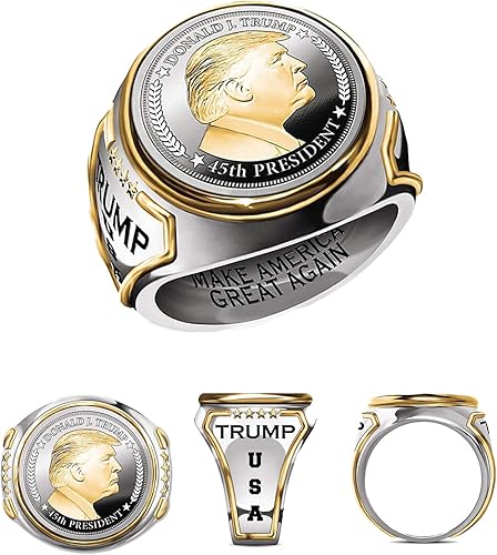 Amazon ユニークなメンズリング Makeamericagreat Again プレジデントトランプジュエリープラスサイズ ドナルドトランプリング 11 リング 通販
