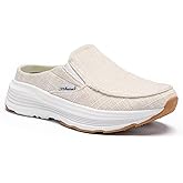 OrthoComfoot Women's Orthopedic Slip-On Loafers Walking Shoes: Comfortable Arch Suppor Slippers for Plantar Fasciitis, Casual Soft Orthotic Shoes for Foot and Heel Pain Relief