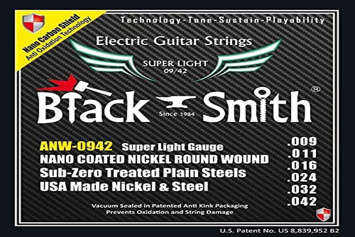 Smith Black Coated Electric Guitar Strings 9-42