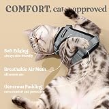 rabbitgoo Cat Harness and Lead Set Adjustable Escape Proof Harness Grey S view 4