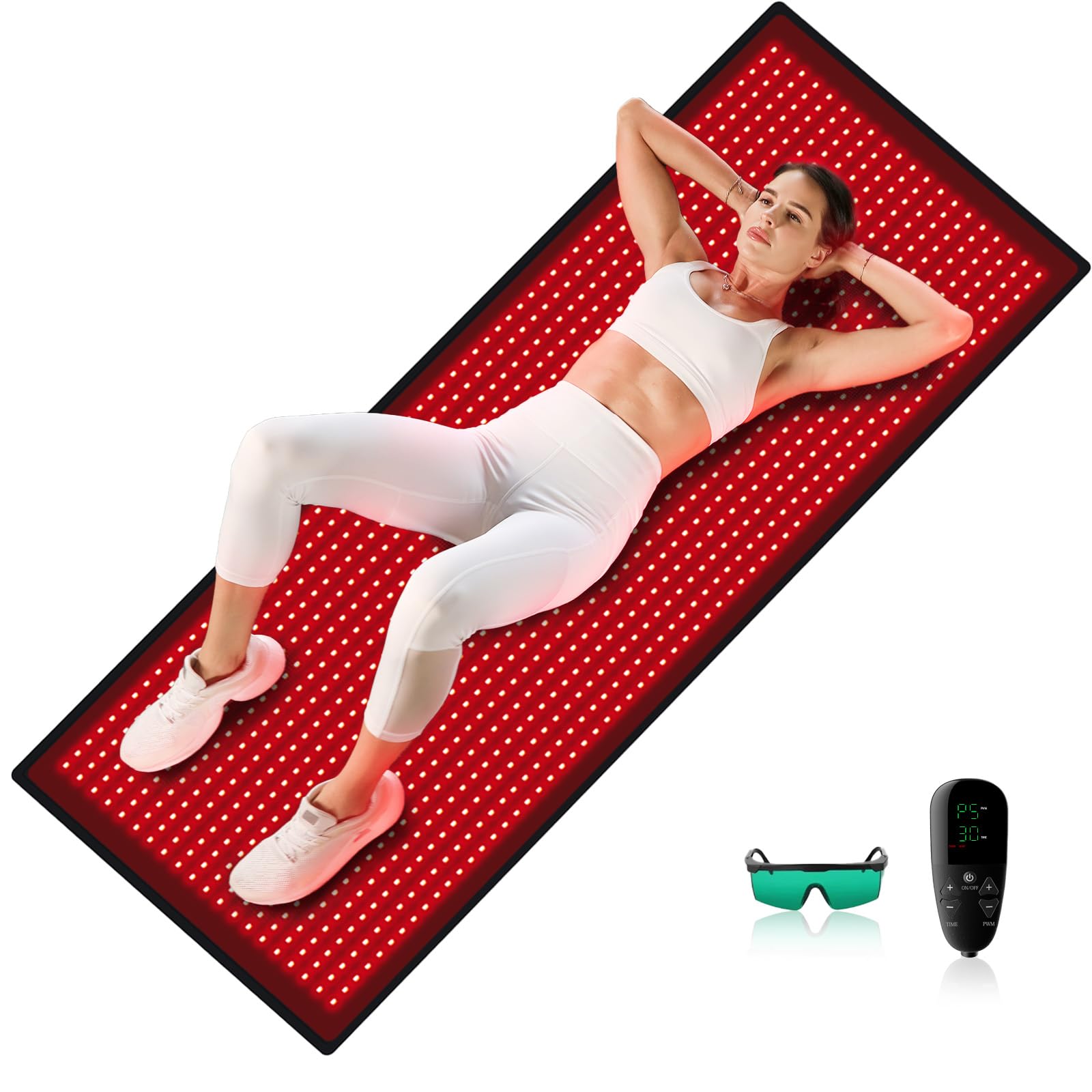 Photo 1 of Red Light Therapy Mat for Body: 1280pcs LEDs 71''×31'' Large Infrared Red Light Therapy Pad 660nm&850nm for Full Body Pain Relief, Body Relax, Energy Recovery, Joint Repair, Improved Sleep