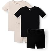 AVAUMA Toddler Short Pajamas Set Baby Boys Girls Kids Snug fit Ribbed Sleepwear pjs for Daily Life Style