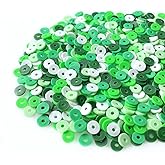 2000pcs Heishi Vinyl Beads Flat Round Polymer Clay Spacer Beads for Making Bracelet Necklace Earring Accessories DIY Handmade Craft(Mix Green, 6mm)