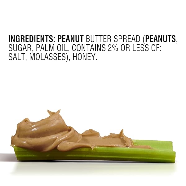 JIF NATURAL CREAMY PEANUT BUTTER SPREAD AND HONEY – CONTAINS 80% PEANUTS, 16 OUNCES