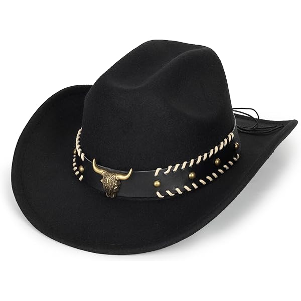 Western Cowboy Hat For Women Men Classic Fedora Felt Jordan