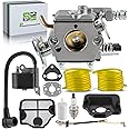 partszen 530071987 Carburetor for Husqvarna 136 137 141 142 36 41 Chainsaw for 30039143 545199901 545063901 with Ignition Coil Air Filter Fuel Line Spark Plug Parts