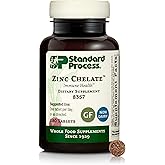 Standard Process Zinc Chelate - Offers Natural Immune Support & Aids Skin Health - Excellent Source of Zinc - Gluten-Free, Non-Dairy & Non-Soy - 180 Tablets