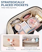 Bagsmart Makeup Bag Travel Cosmetic Bag Large Capacity Black view 3