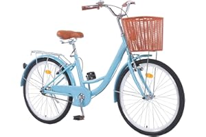 CYCLIST SAWYER Beach Cruiser Bike, 26 inch Adults Bicycle for Women Single Speed, Cruiser Bikes for Women with Basket & Steel Rack, Women's Bike for Commuting, City Bike for Adults