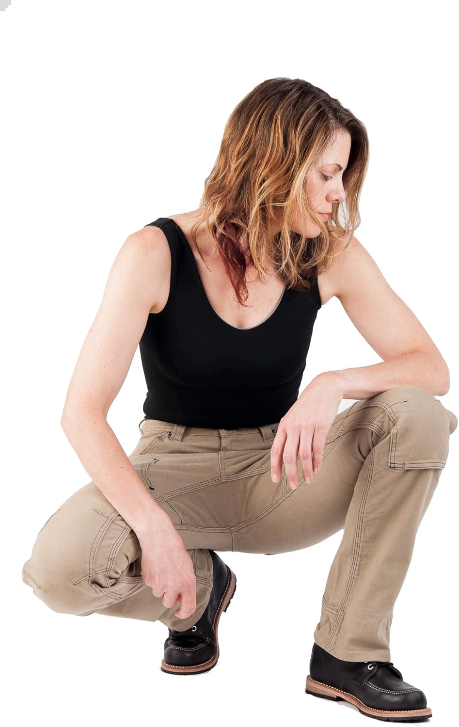 Dovetail Workwear Utility Pants for Women - Britt Utility Straight Fit Stretch Cargo Pant - Available in Denim or Canvas…: Clothing