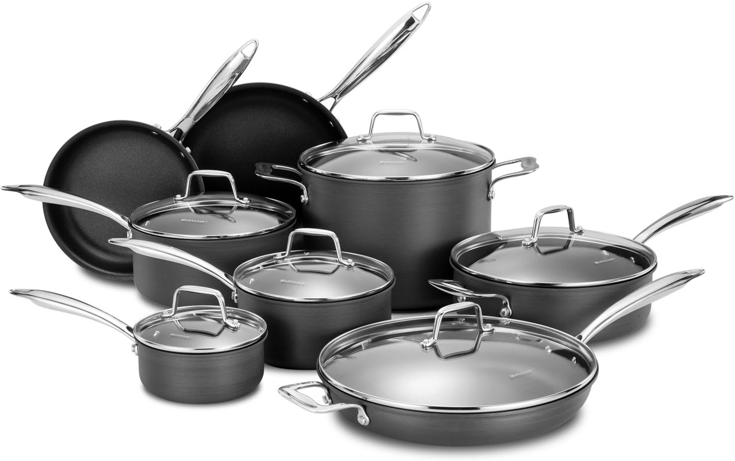 Momscook Nonstick Cookware Set Durable HardAnodized