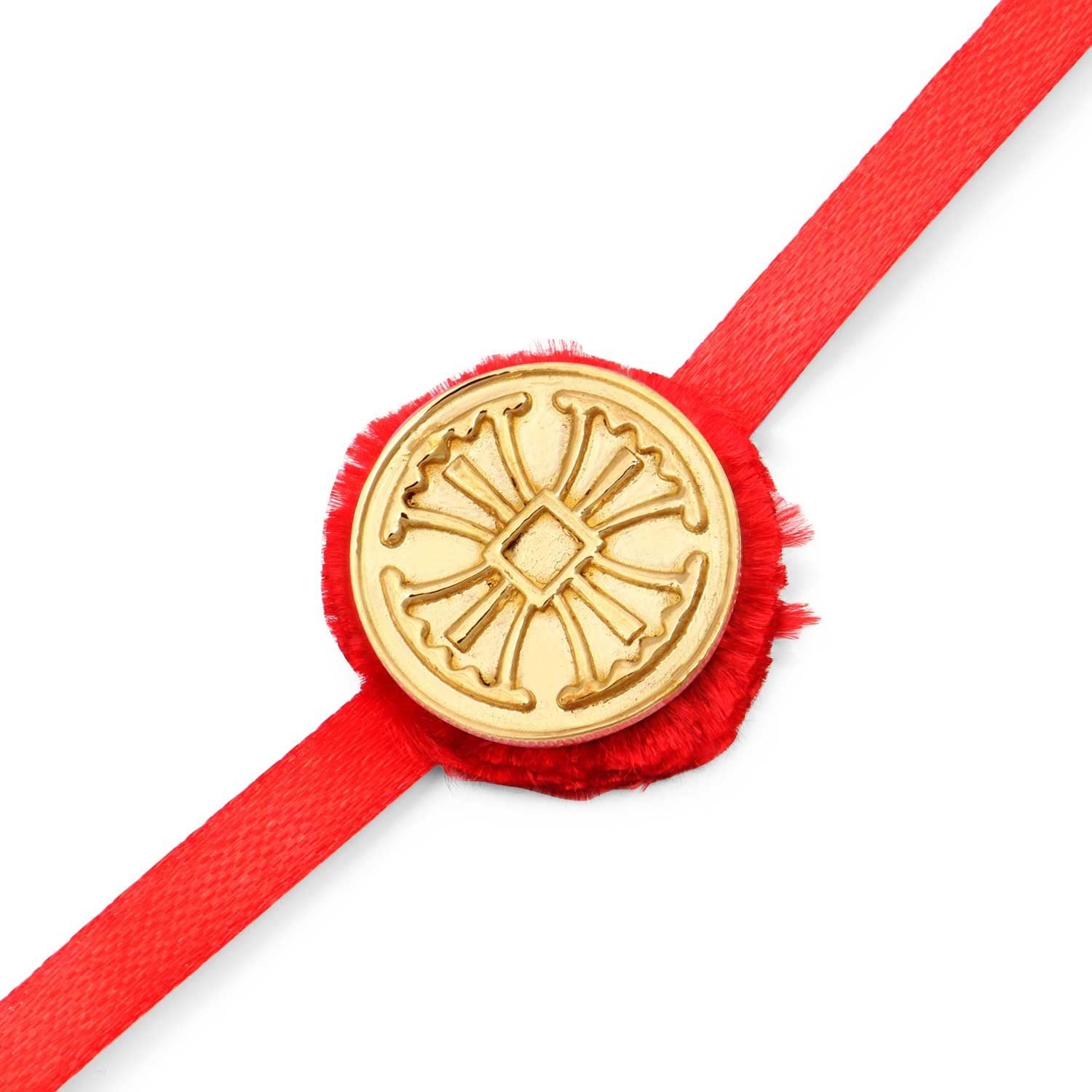 4.59gms Gold Plated Brass Rakhi for Men