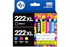 222XL Ink Combo Pack Replacement T222 Ink Cartridges Compatible for Epson T222 222 XL Ink Work with Epson Expression XP-5200 