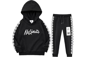 ANOTWENER Boys' Activewear Kids Clothes Tracksuit Sets Hoodies Sweatshirt and Sweatpants 2 Piece Outfits 2~8 Years