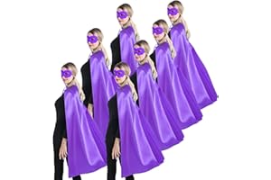 Kidsfere Superhero Capes and Masks for Teenagers Adults Men Women Team Building Dress Up Party Cape Halloween Costume 7 Pack