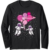 Space Exploration Cosmonaut Space-Man Alien Spaceship Long Sleeve T-Shirt