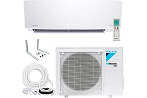 Daikin 12,000 BTU 18 SEER2 Entra R32 Series Ductless Mini Split Heat Pump System w/Maxwell All-Inclusive 15’ Installation Kit and Wall Mounting Bracket (230V), White, RXC12+FTXC12+IKM1438+WAFP24