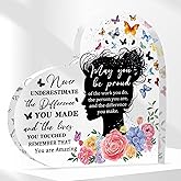 Thank You Gifts 3.9 Inch Thank You Plaque Acrylic Appreciation Plaque Thanksgiving Christmas Appreciation Gifts for Women Coworkers Friends Boss Girl