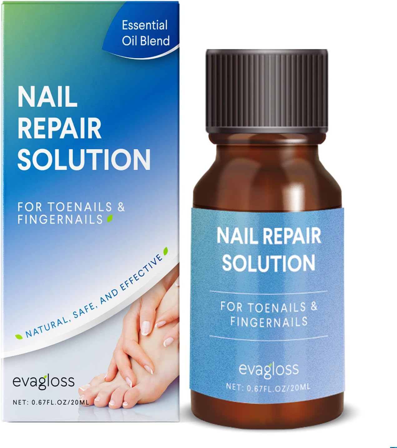 Fungus Stop, Anti-Fungal Nail Solution- Kill Fungus, Remove Discoloration, Prevent Future Infection, Repair Brittle Fingernails and Toenails 20ml
