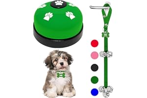 KEXIAVA 2 Pack Dog Door Bells, Dog Doorbell to go Outside Puppy Train Bell for Dogs to Ring to go Potty, Puppy Toilet Training Bell Jingle Bells for Door Knob (Green)