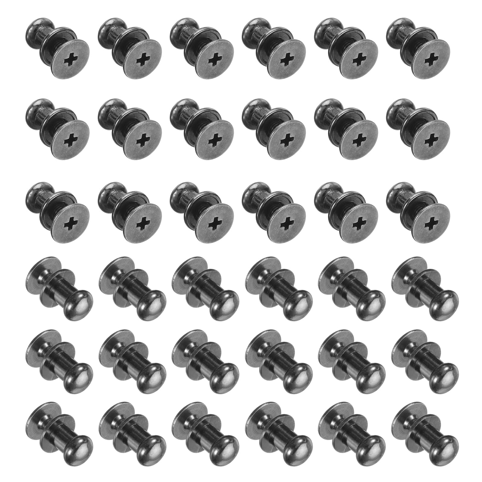 Photo 1 of uxcell 36 Pcs Mini Round Knobs, 5mm Small Drawer Pulls, Cabinet Knobs Handles Pulls for Dresser Closet Jewelry Box Gift Cases, Black