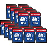 SD Card 8GB, 20-Pack UHS-I Class 10 MLC Flash Memory Card, High-Speed Secure Digital Cards for Cameras, DSLR, Action Cams - Reliable Storage
