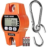 GRAM PRES Digital Hanging Scale 660 Lb 300 Kg Hanging Digital Scale, Handheld Mini Crane Scale with Hooks for Farm Hunting Fi