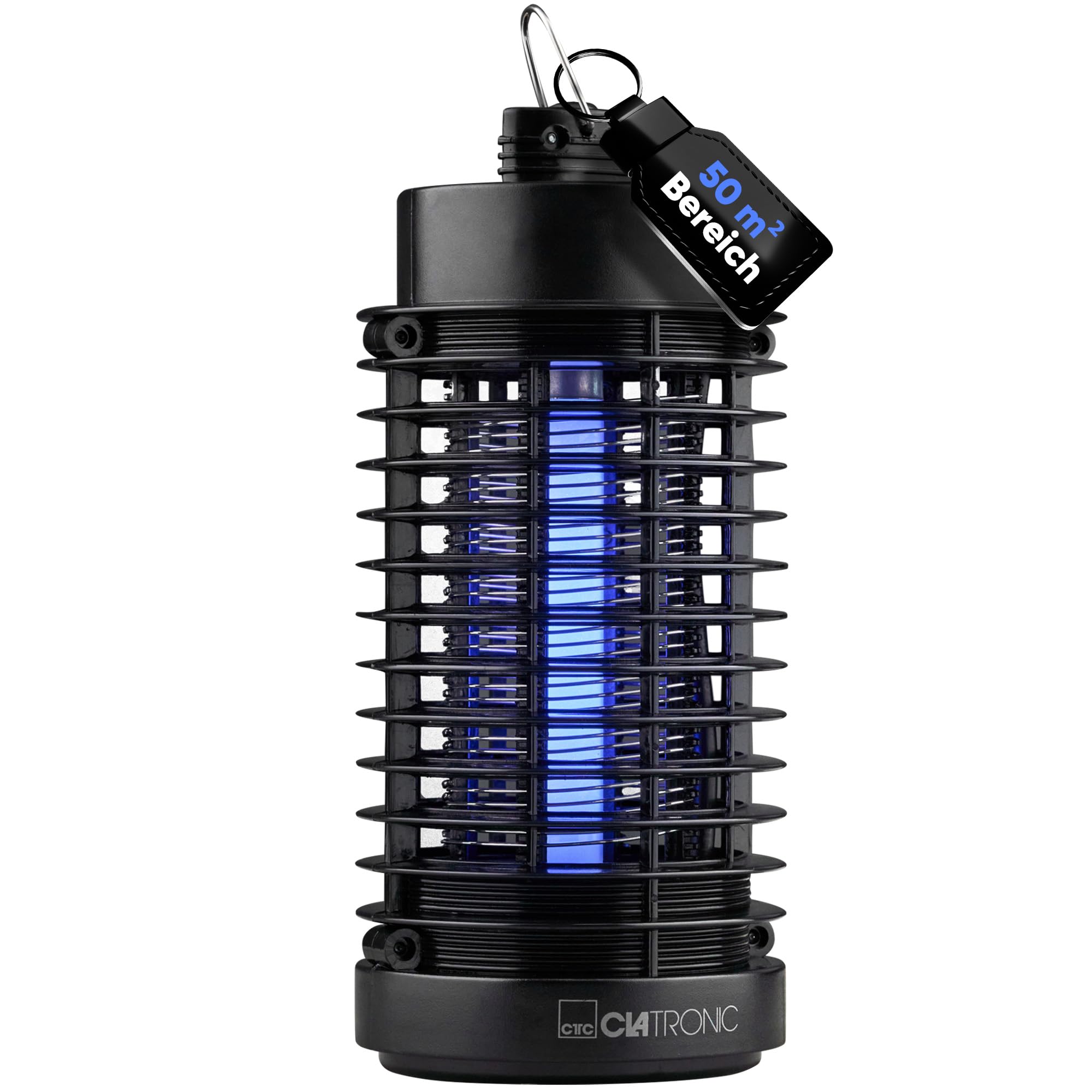 Clatronic® Insektenvernichter elektrisch | Mückenfalle Tag & Nacht | für bis zu 50qm | Mückenlampe ohne Chemie oder Duftstoffe | Fliegenfalle elektrisch inkl. Reinigungsbürste | Lichtfalle ISL 3823